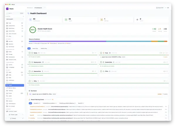 Klario — health dashboard