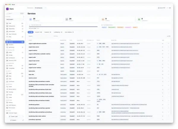 Klario — services